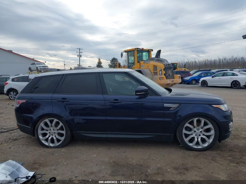 2016 Land Rover Range Rover Sport 3.0L V6 Supercharged Hse VIN: SALWR2VF9GA568916 Lot: 44063832