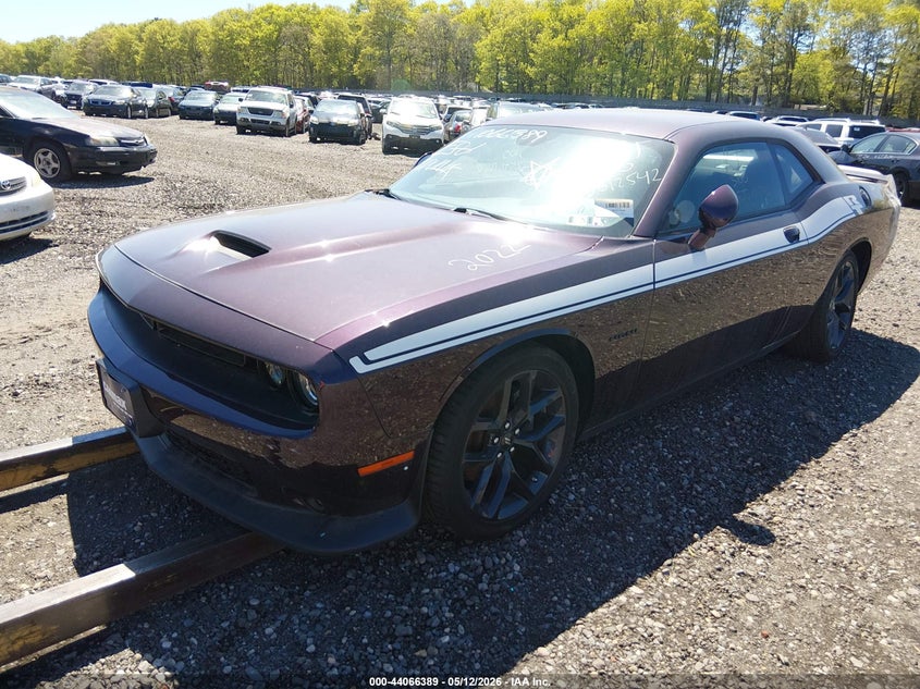 Vin: 2c3cdzbtxnh218886, lot: 44562189, dodge challenger r/t 20222