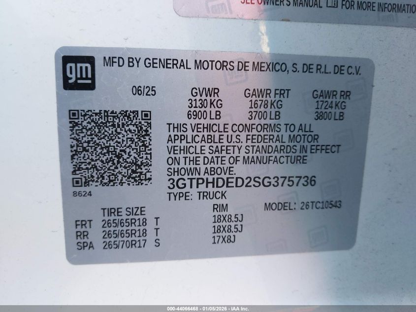 2025 GMC Sierra 1500 - 3GTPHDED2SG375736