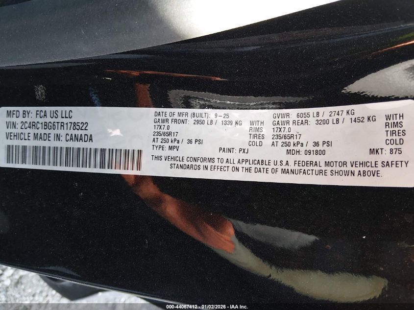 2026 Chrysler Pacifica - 2C4RC1BG6TR178522