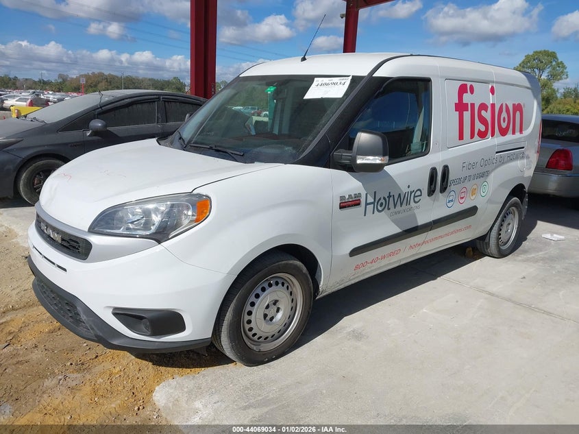 Vin: zfbhrfabxn6y16457, lot: 44564834, ram promaster city cargo van 20222