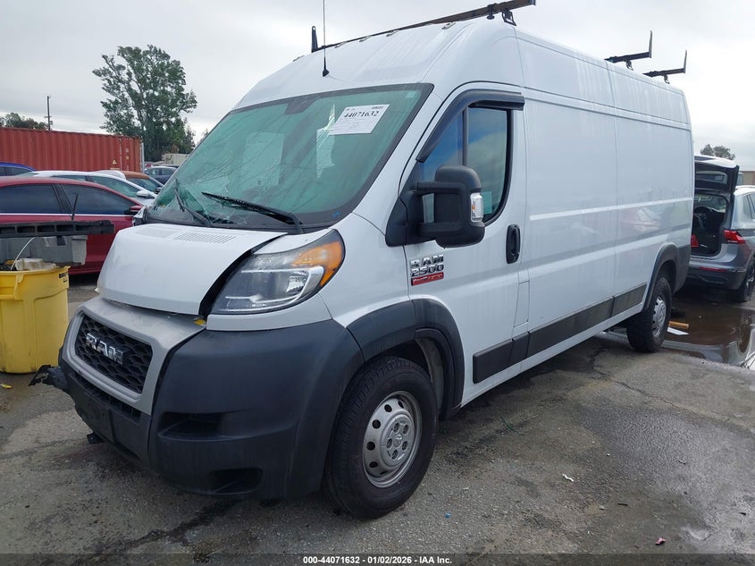Vin: 3c6lrvdgxme579235, lot: 44567460, ram promaster 2500 high roof 159 wb 20212