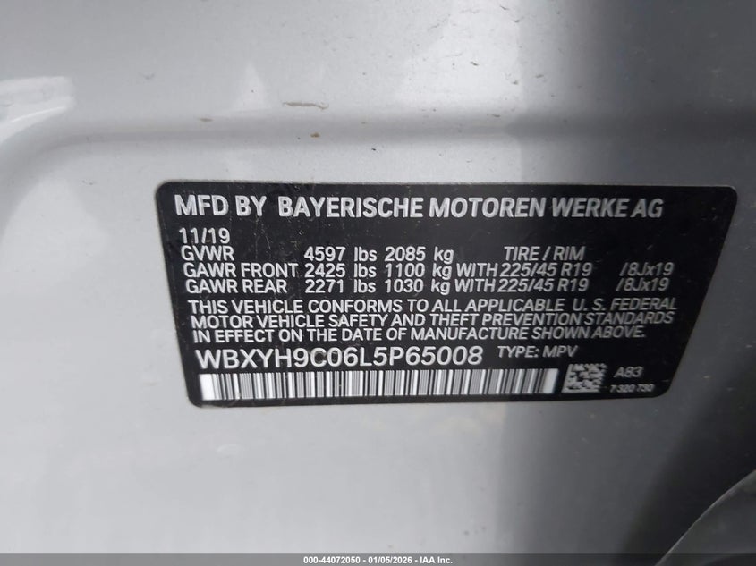 VIN: WBXYH9C06L5P65008 2020 BMW X2 SDRIVE28I
