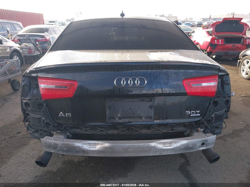 2012 Audi A6 3.0 3.0 Premium black Lot 111044072317 Vin WAUHGAFC8CN144924