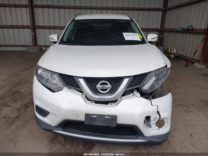 2016 Nissan Rogue S/Sl/Sv VIN: KNMAT2MV9GP720587 Lot: 44072553