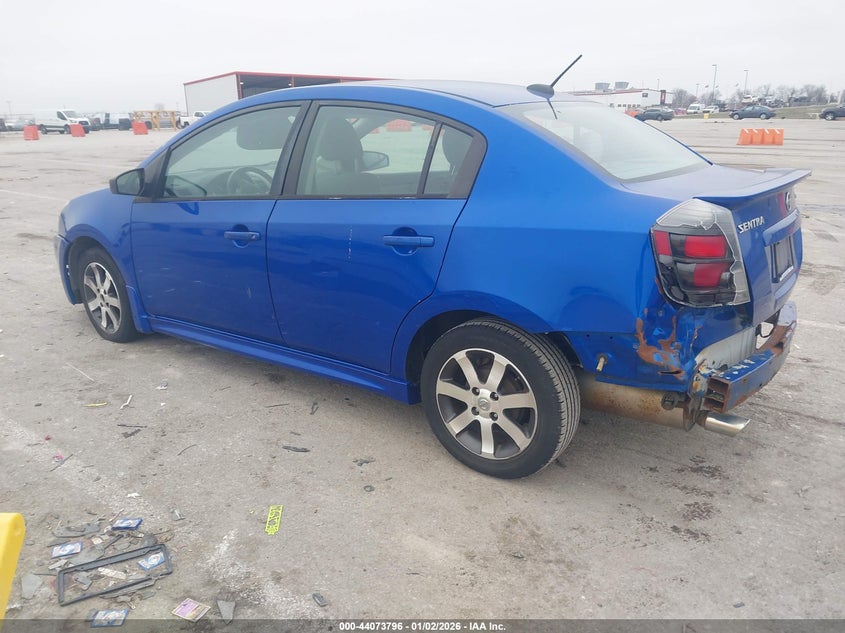 2012 Nissan Sentra 2.0 2.0 Sr blue Lot 111044073796 Vin 3N1AB6AP4CL674496