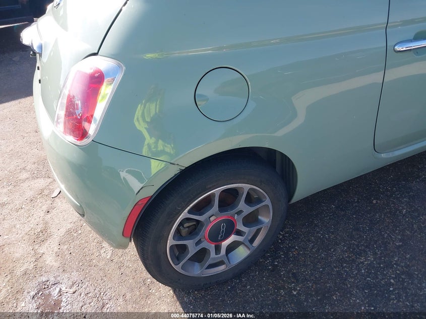 2012 Fiat 500 1.4 Pop green Lot 111044075774 Vin 3C3CFFAR1CT306390