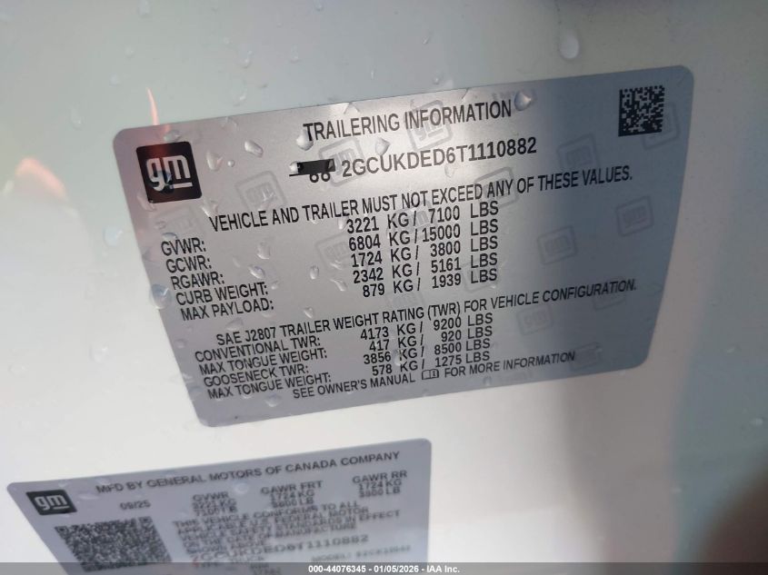 2026 Chevrolet Silverado 1500 - 2GCUKDED6T1110882