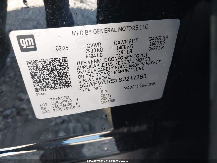 2025 Buick Enclave - 5GAEVARS1SJ217265