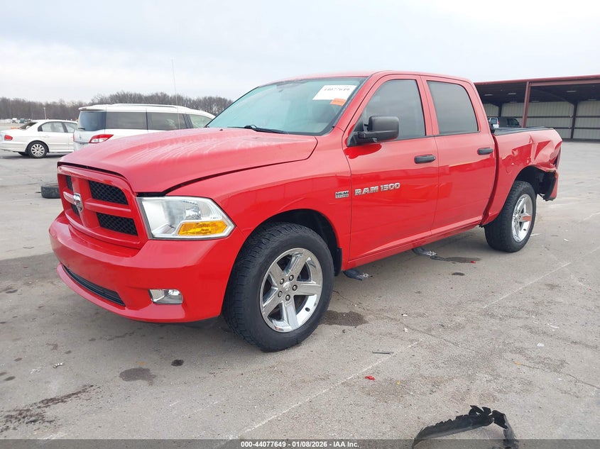 2012 Ram 1500 5.7 Ram St red Lot 111044077649 Vin 1C6RD7KT1CS263402