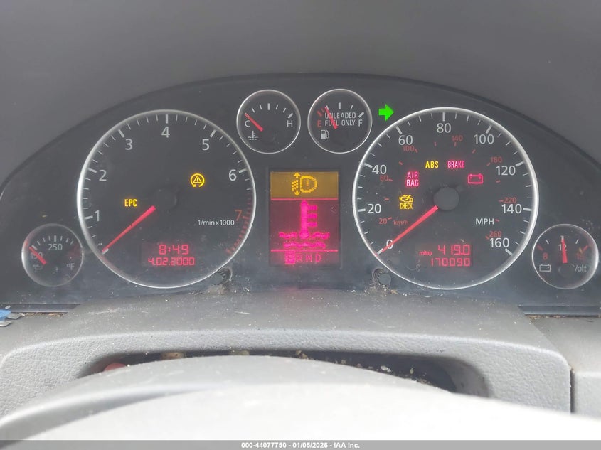 2003 Audi A6 3.0 VIN: WAUJT54B93N025665 Lot: 44077750