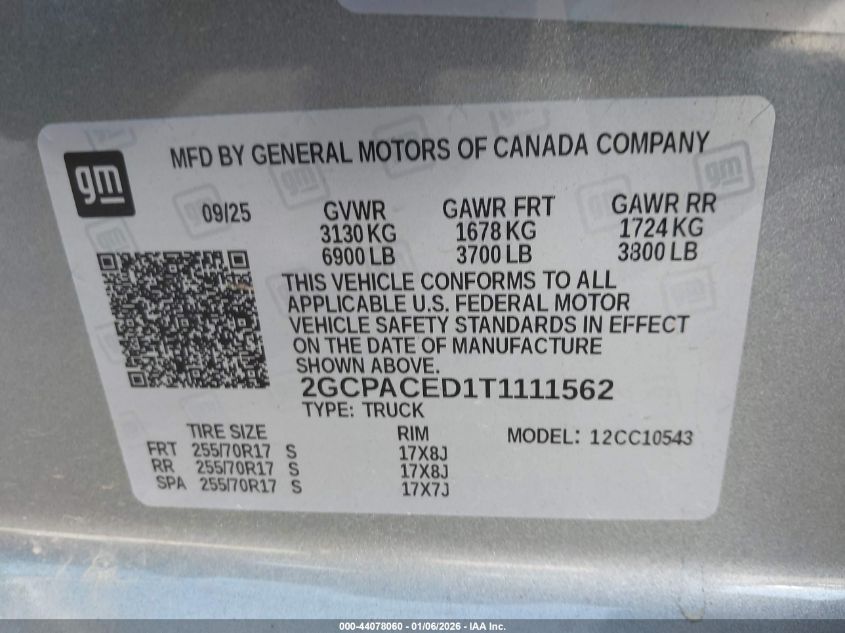 2026 Chevrolet Silverado 1500 - 2GCPACED1T1111562