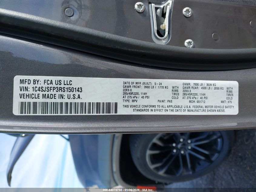 2024 Jeep Grand Wagoneer - 1C4SJSFP3RS150143