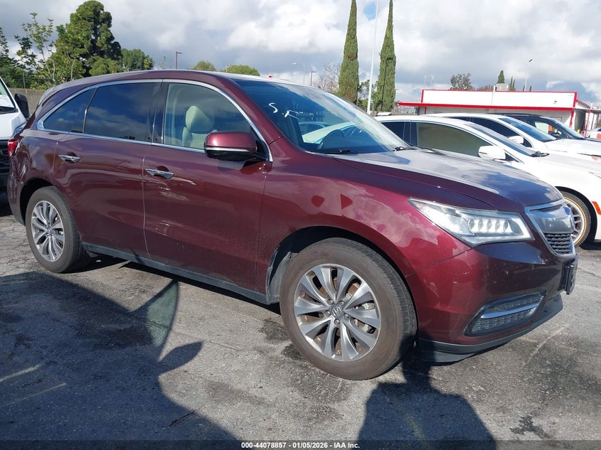 5FRYD4H42EB016584 2014 Acura Mdx Technology Package auction photo 1