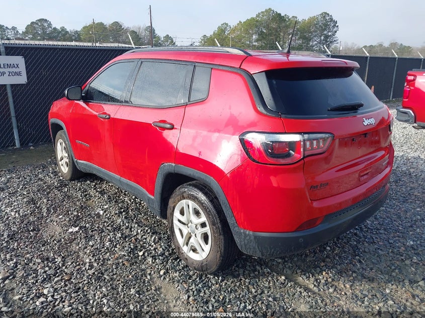 Vin: 3c4njcab9ht659844, lot: 44575305, jeep new compass sport fwd 20173