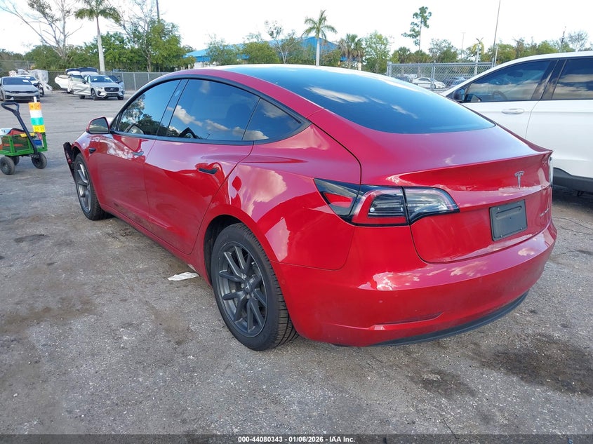 2022 TESLA MODEL 3 ELECTRIC(VIN: 5YJ3E1EBXNF187870