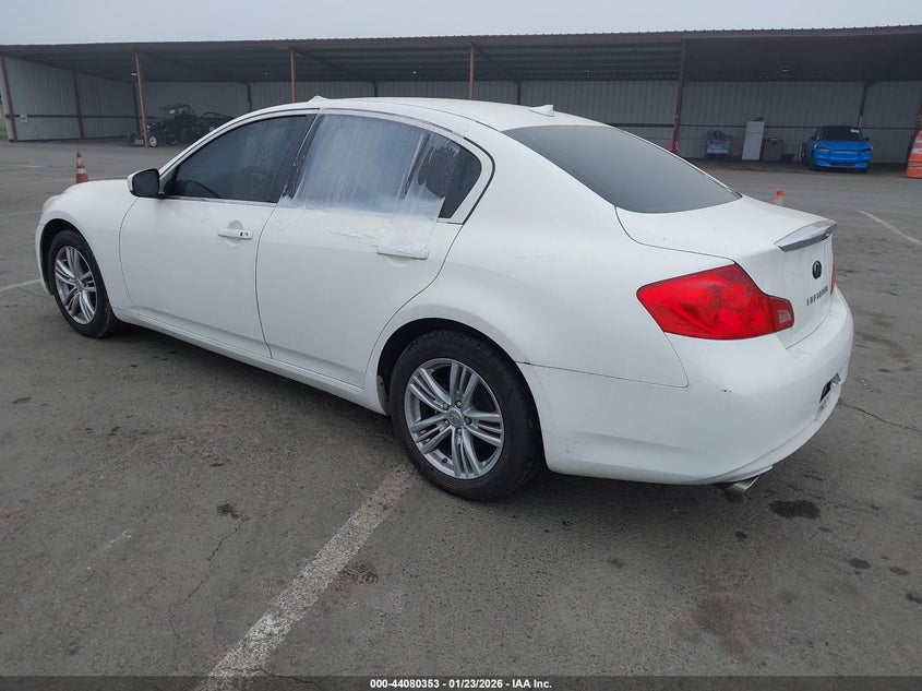 Vin: jn1dv6ap6bm601980, lot: 44576189, infiniti g25 journey 20113
