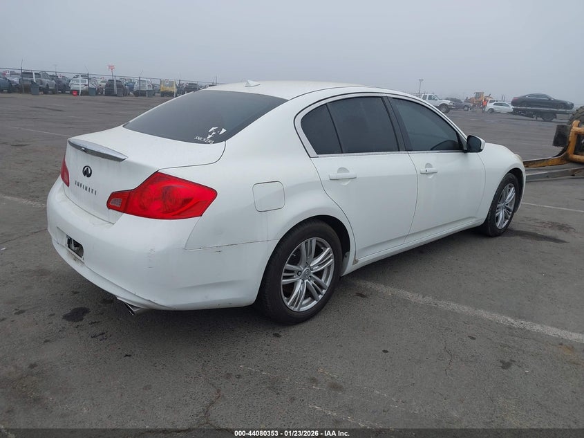 Vin: jn1dv6ap6bm601980, lot: 44576189, infiniti g25 journey 20114