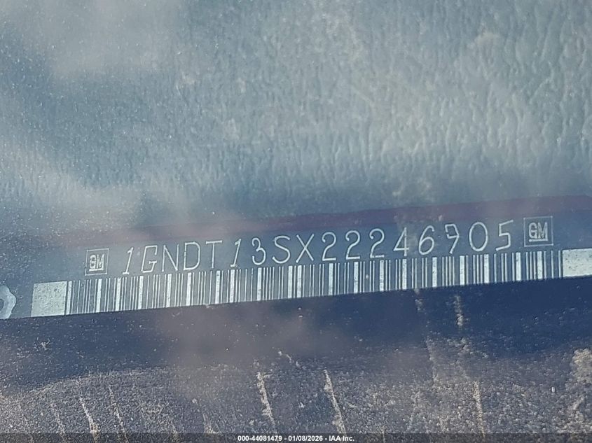 2002 Chevrolet Trailblazer Lt VIN: 1GNDT13SX22246905 Lot: 44081479