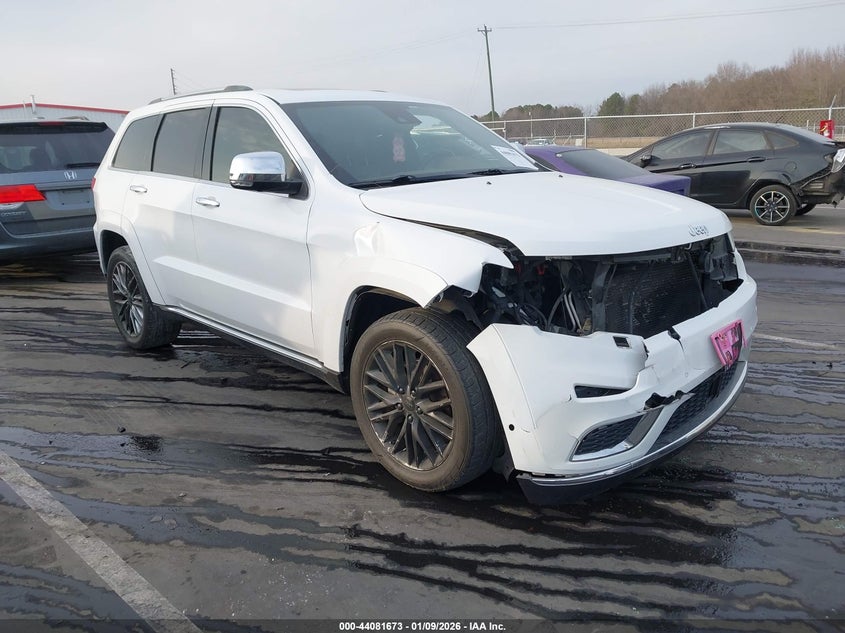 1C4RJEJG2JC213027 2018 Jeep Grand Cherokee Summit 4X2 auction photo 1
