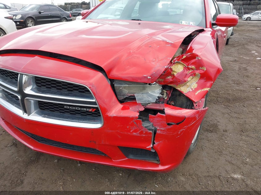 2012 Dodge Charger 3.6 Se red Lot 111044081819 Vin 2C3CDXBG5CH210330