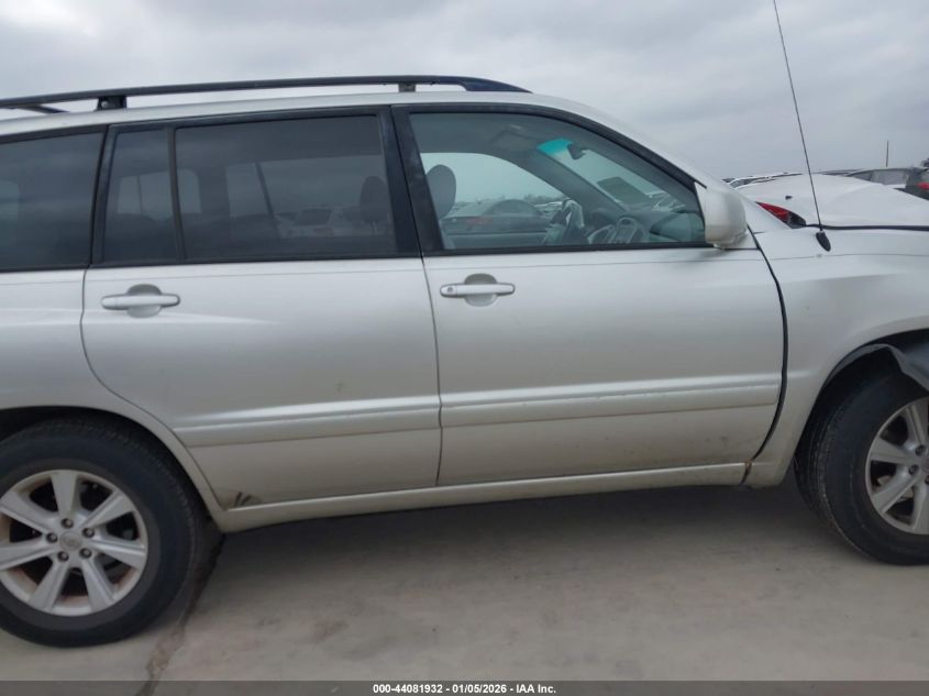 2006 Toyota Highlander VIN: JTEGD21A160139001 Lot: 44081932