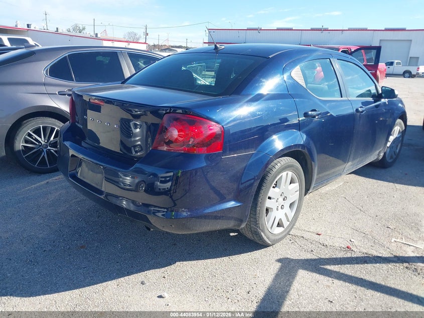 Vin: 1c3cdzab5dn711762, lot: 44579807, dodge avenger se 20134