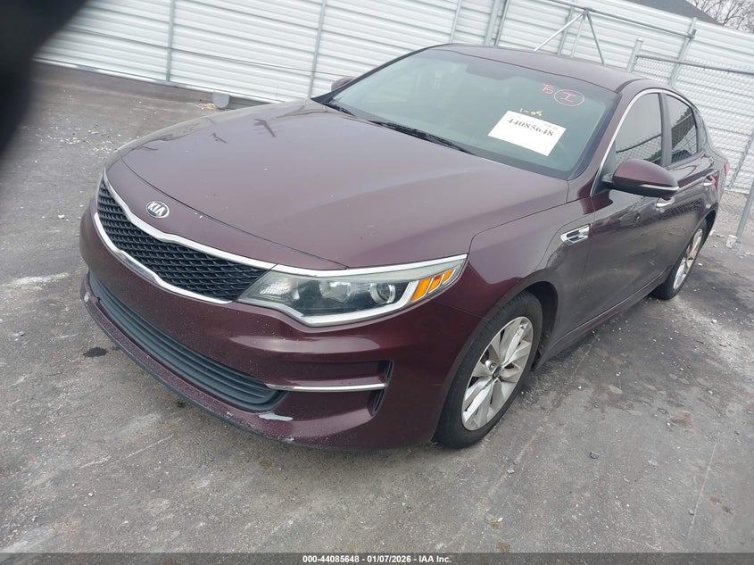 Vin: 5xxgt4l37gg075886, lot: 44581501, kia optima lx 20162