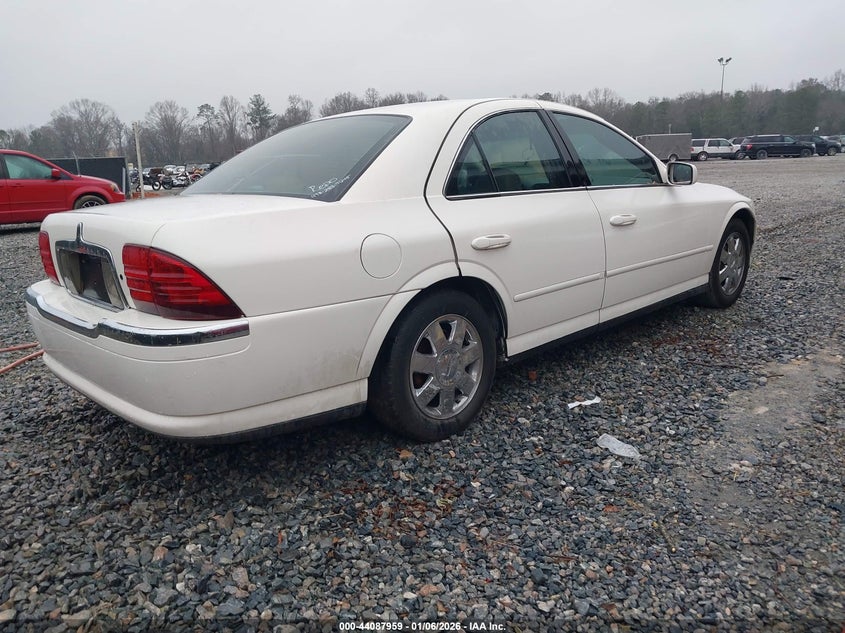 2002 LINCOLN LS SEDAN 3.0L V-6 DOHC, 220HP