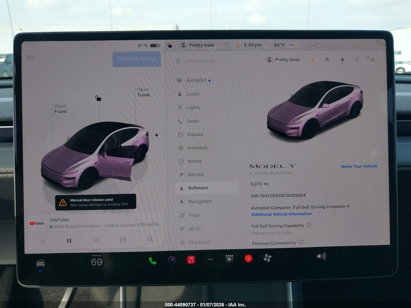 VIN: 7SAYGDEDXTA429654 2026 TESLA MODEL Y PREMIUM REAR-WHEEL DRIVE