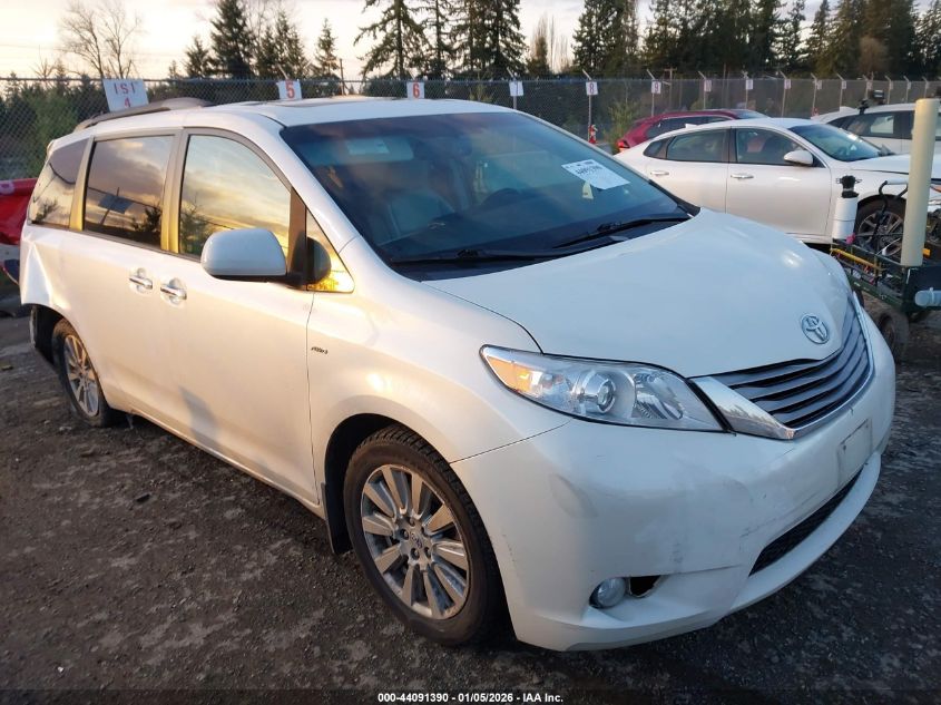 2017 Toyota Sienna Xle Premium 7 Passenger