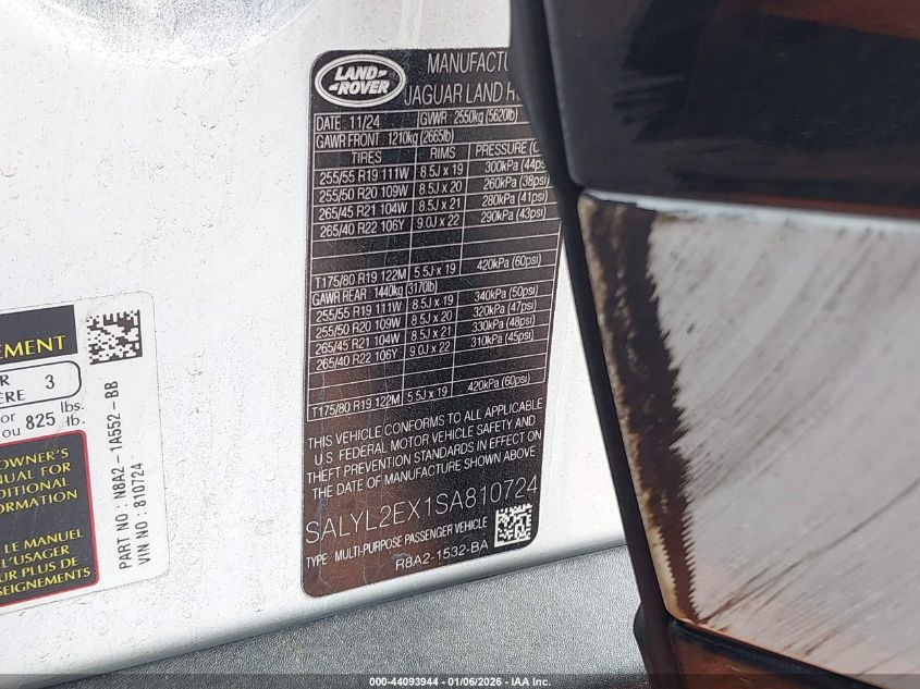 2025 Land Rover Range Rover Velar - SALYL2EX1SA810724