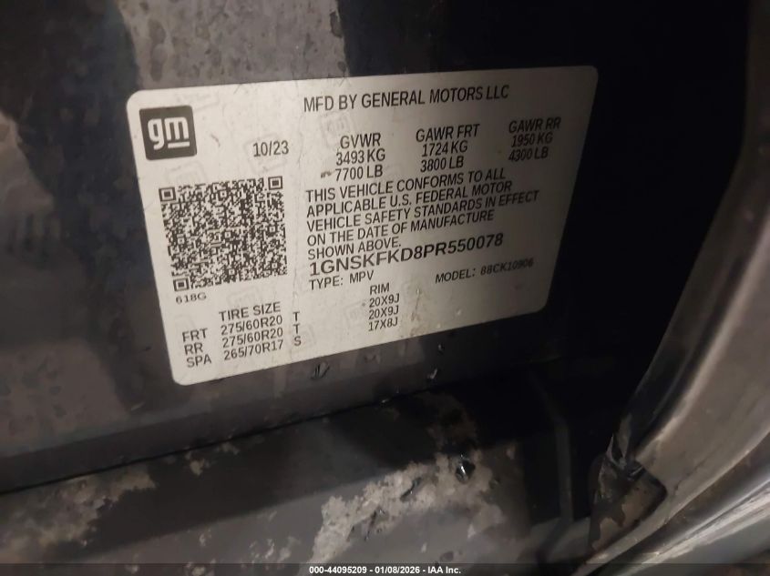 2023 Chevrolet Suburban - 1GNSKFKD8PR550078