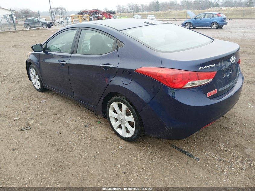 2012 Hyundai Elantra 1.8 Limited blue Lot 111044095920 Vin 5NPDH4AE2CH116593