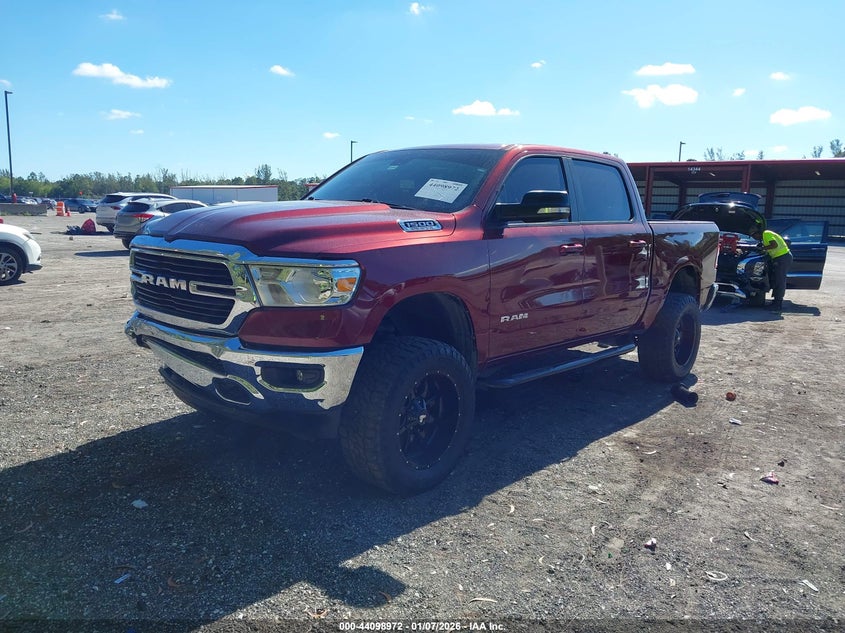 Vin: 1c6rreft1mn609562, lot: 44594829, ram 1500 big horn  4x2 5'7 box 20212