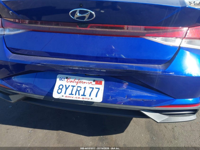 2022 Hyundai Elantra Sel VIN: KMHLM4AG7NU255101 Lot: 44101811