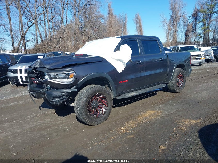 Vin: 1c6srflt3kn923593, lot: 44597978, ram 1500 rebel  4x4 5'7 box 20192