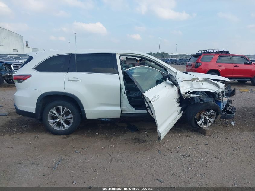 2015 Toyota Highlander Le Plus V6 VIN: 5TDZKRFH1FS063679 Lot: 44104282
