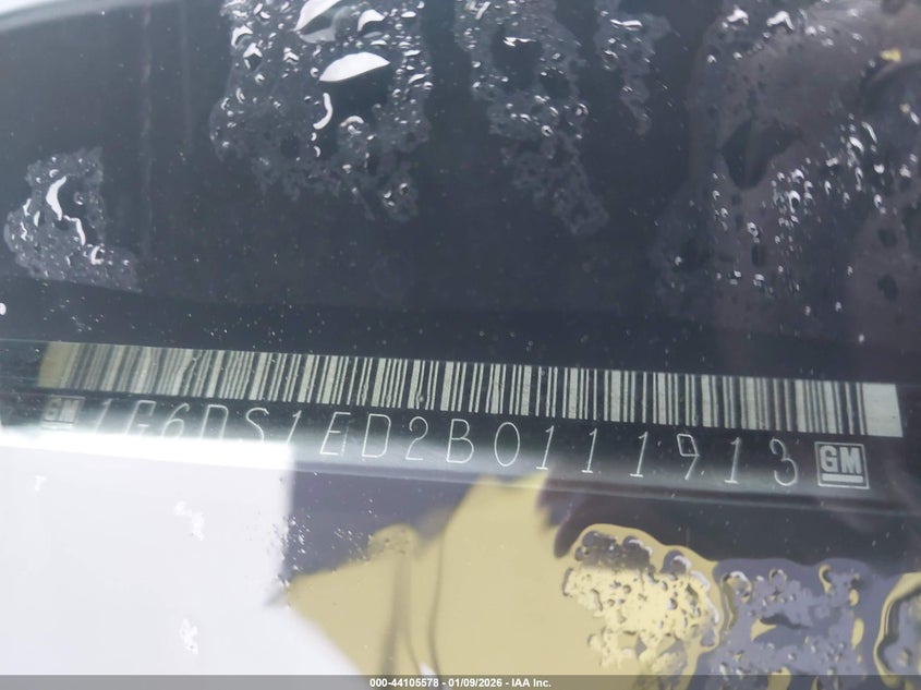 2011 Cadillac Cts Premium VIN: 1G6DS1ED2B0111913 Lot: 44105578