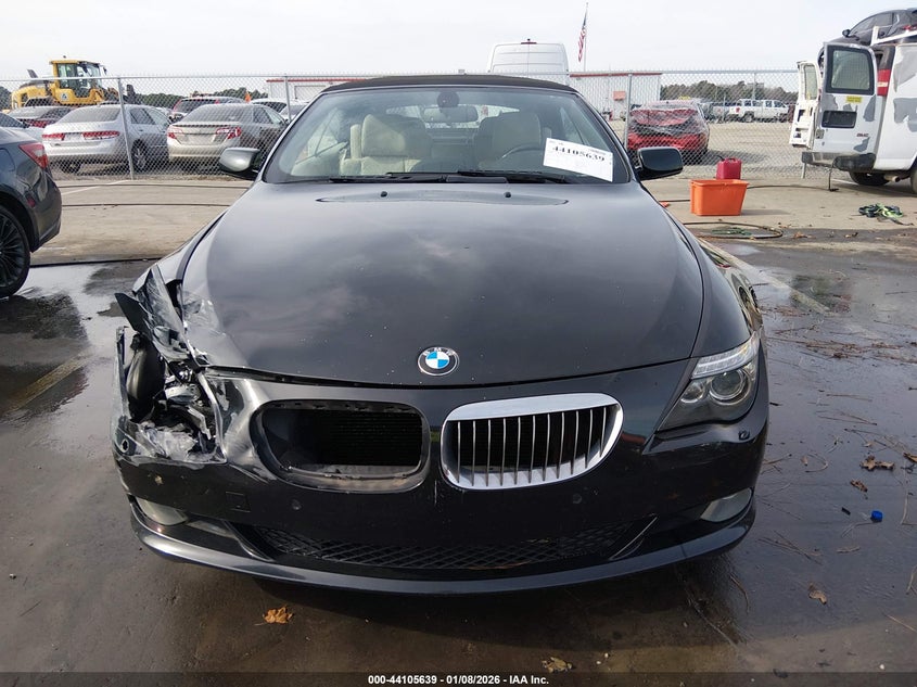 2008 BMW 650I VIN: WBAEB535X8CX63638 Lot: 44105639