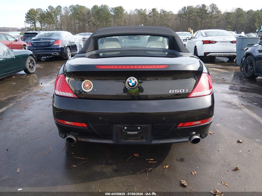 2008 BMW 650I VIN: WBAEB535X8CX63638 Lot: 44105639