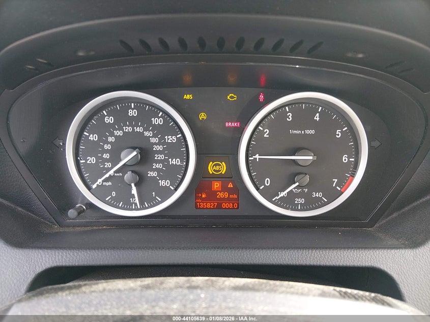 2008 BMW 650I VIN: WBAEB535X8CX63638 Lot: 44105639