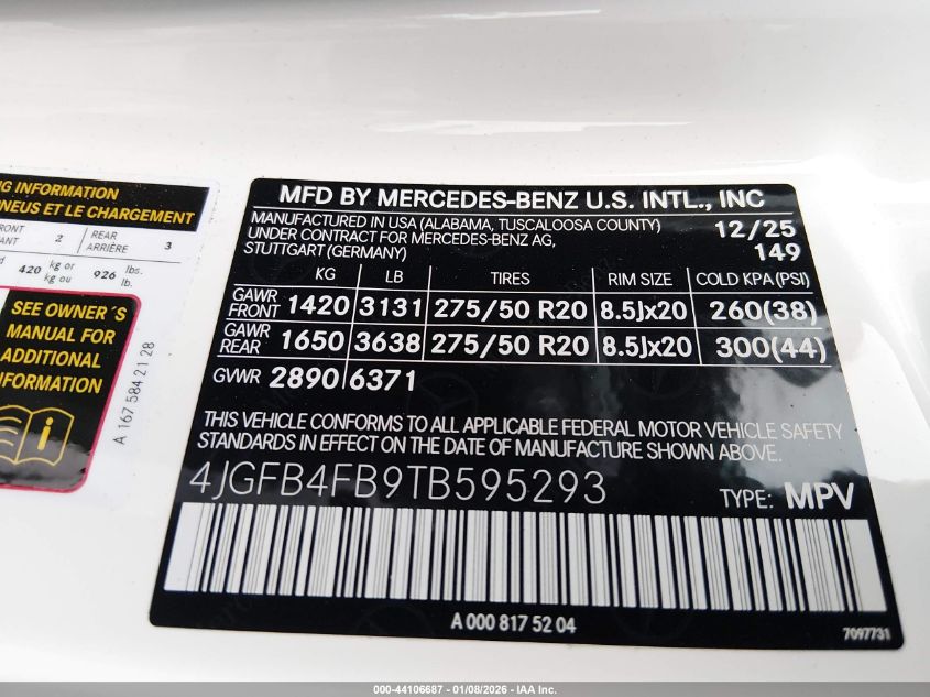 2026 Mercedes-Benz GLE-Class - 4JGFB4FB9TB595293