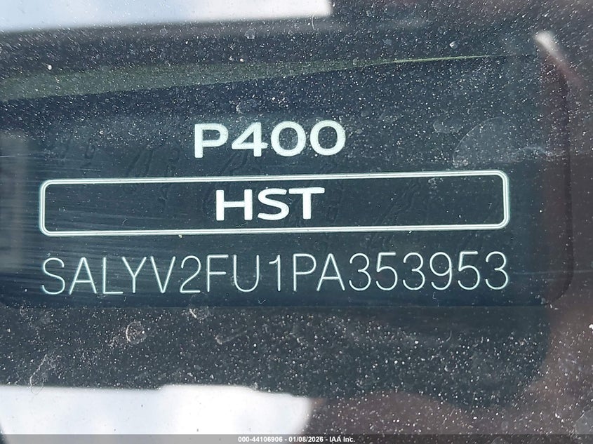 2023 Land Rover Range Rover Velar P400 Hst VIN: SALYV2FU1PA353953 Lot: 44106906