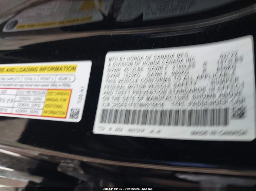 VIN 2HGFE1F97NH315616 2022 HONDA CIVIC TOURING