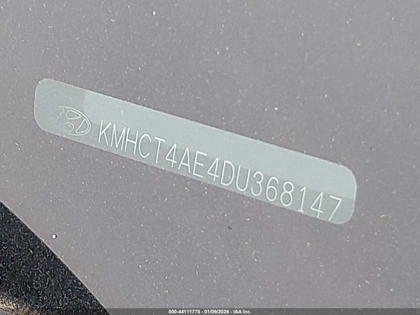 2013 Hyundai Accent Gls VIN: KMHCT4AE4DU368147 Lot: 44111775