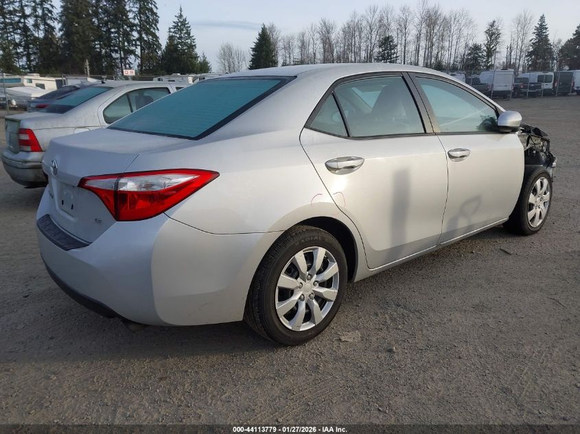 2016 Toyota Corolla Le