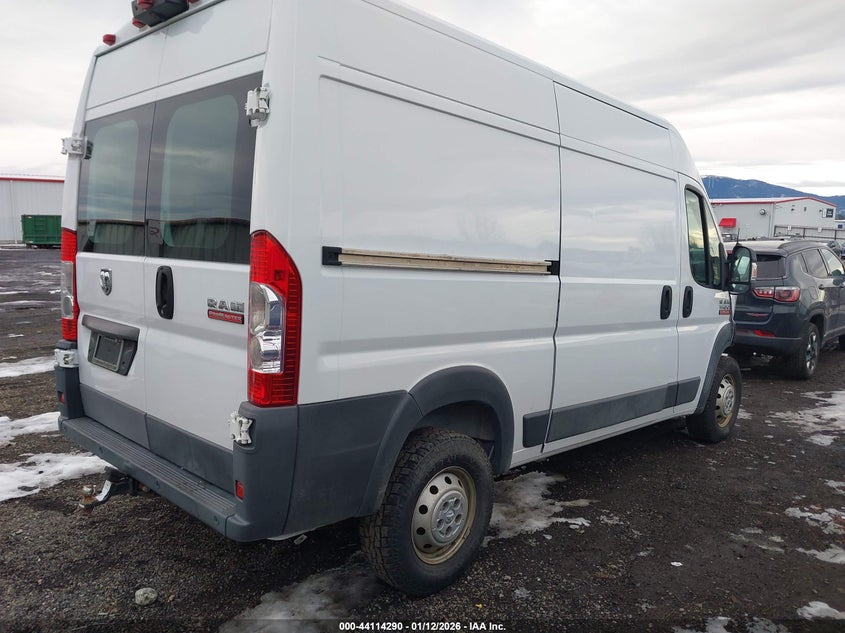 Vin: 3c6trvbg8fe501400, lot: 44610186, ram promaster 1500 20154