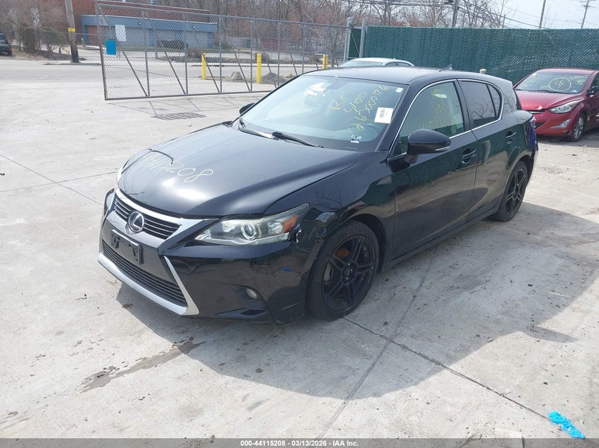 Vin: jthkd5bh8g2262293, lot: 44611104, lexus ct 200h 20162