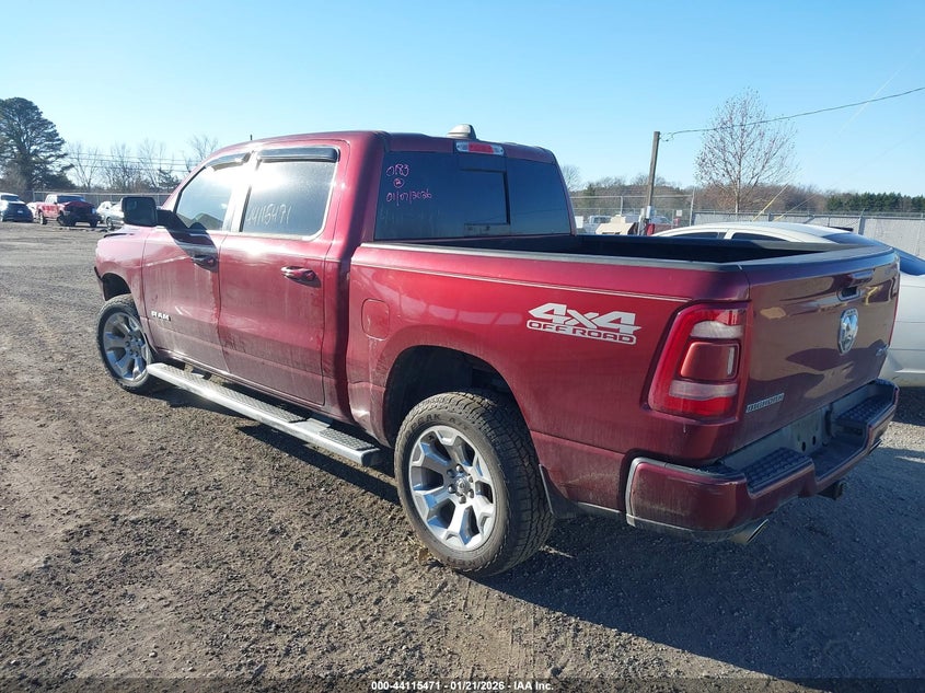 Vin: 1c6srfft4kn596987, lot: 44611367, ram 1500 big horn/lone star  4x4 5'7 box 20193